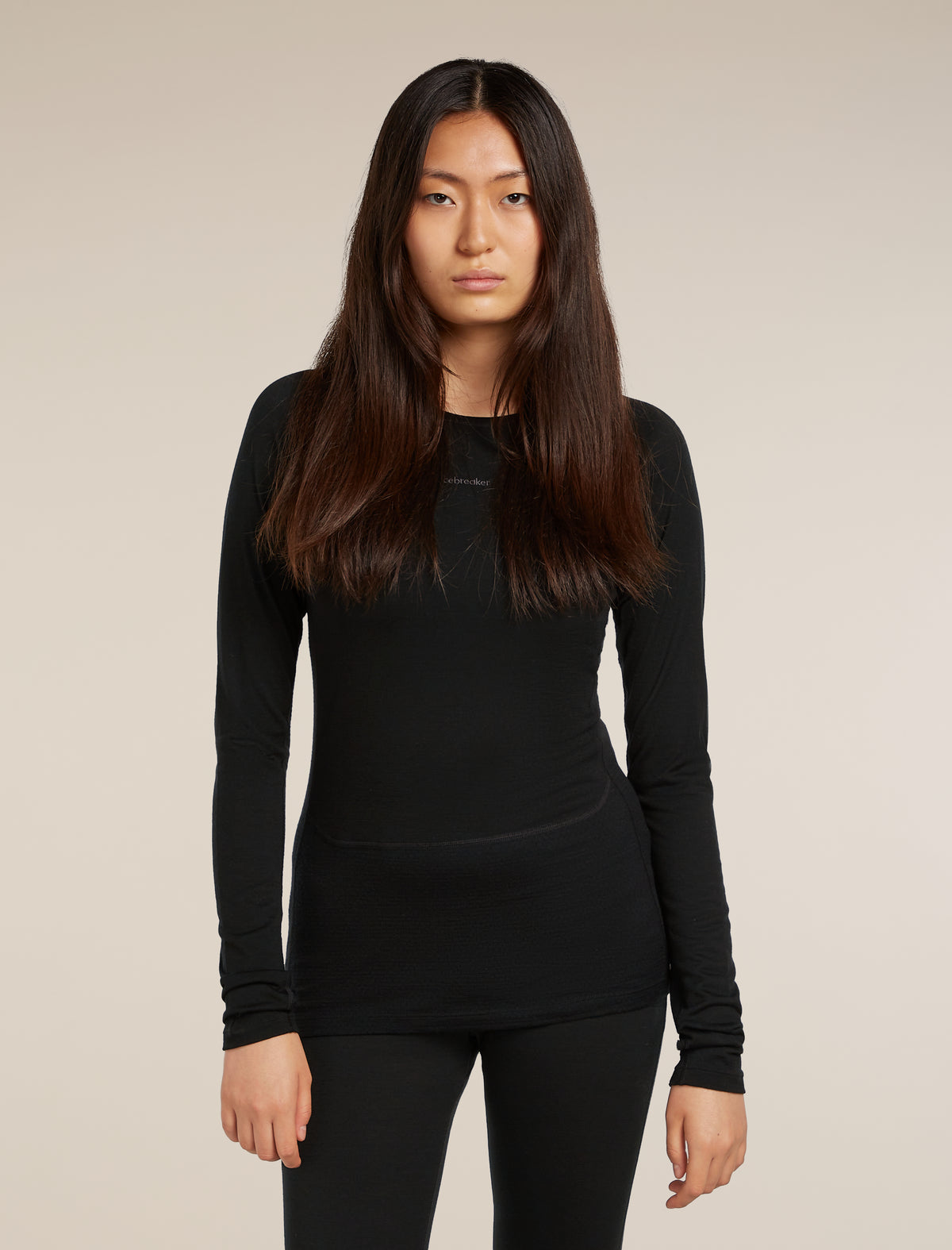 Merino 200 ZoneKnit™ Long Sleeve Crew Thermal Top Black - 1