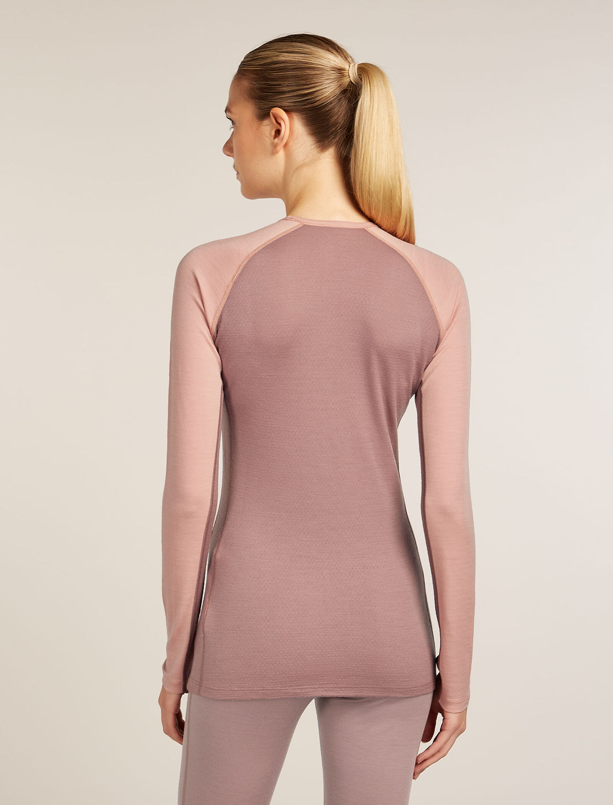 Women's Merino 200 ZoneKnit™ Long Sleeve Crewe Thermal Top Summit/Blush - 2