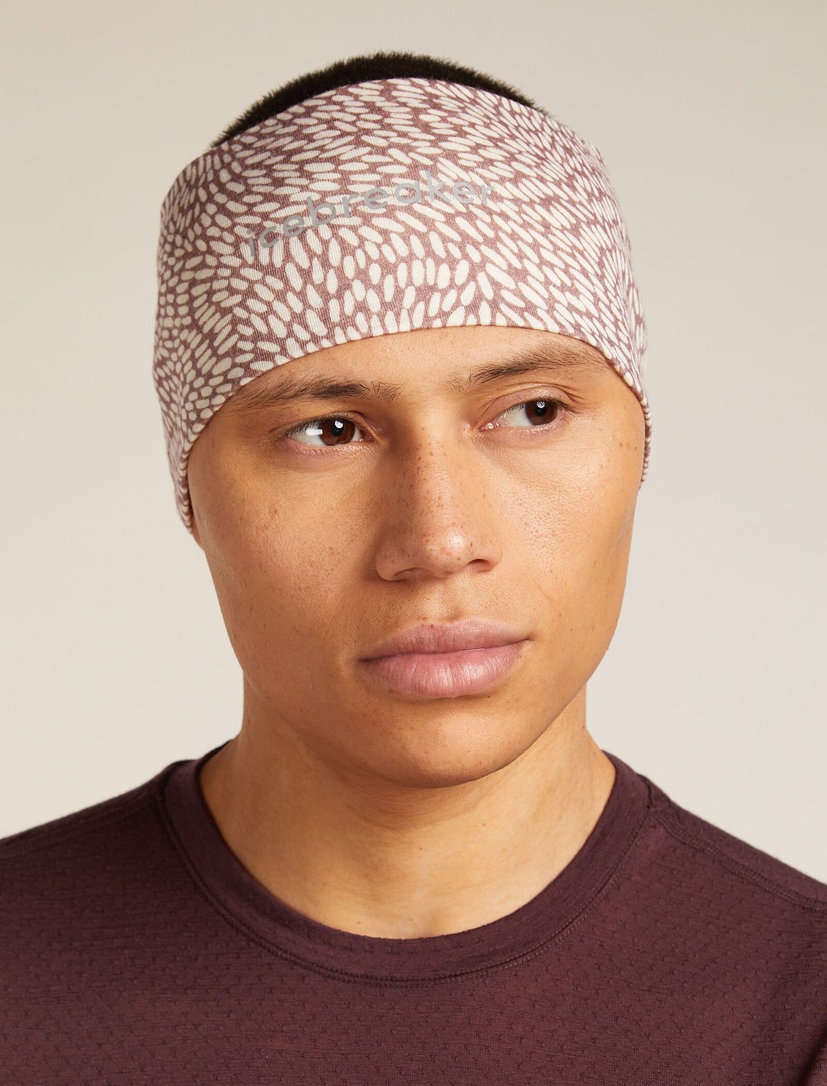Unisex Merino 200 Oasis Headband Flock Forms Summit/Snow - 1