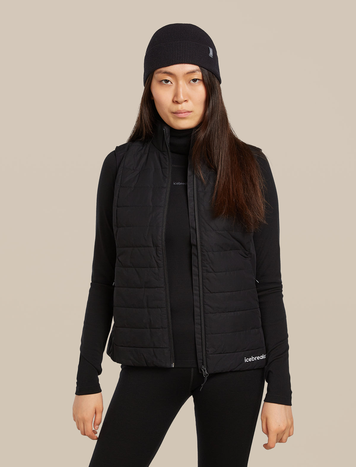 Unisex Merino Feadan Cuff Beanie Black - 1