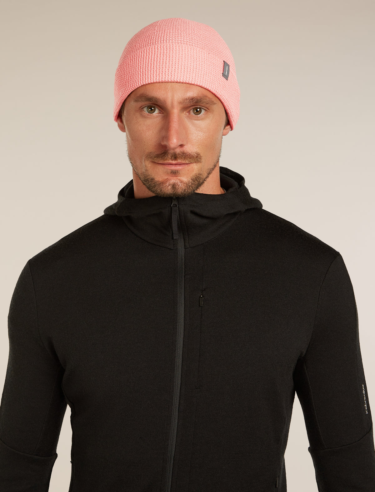 Unisex Merino Feadan Cuff Beanie Acid pink - 1
