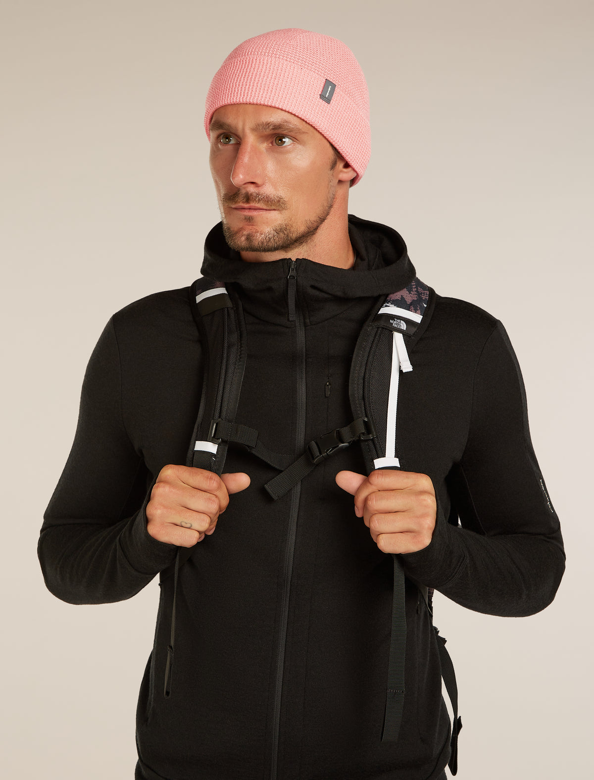 Unisex Merino Feadan Cuff Beanie Acid pink - 4