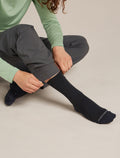 Women's Merino Hike+ Liner Crew Socks Black - 2