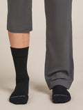 Women's Merino Hike+ Liner Crew Socks Black - 3