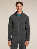 Men's Merino Blend 800 RealFleece™ Classic Pile Long Sleeve Zip Jacket Obsidian - 1