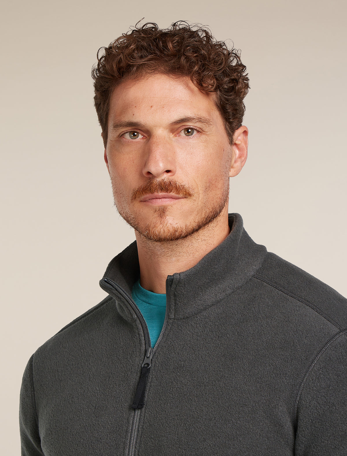 Men's Merino Blend 800 RealFleece™ Classic Pile Long Sleeve Zip Jacket Obsidian - 6