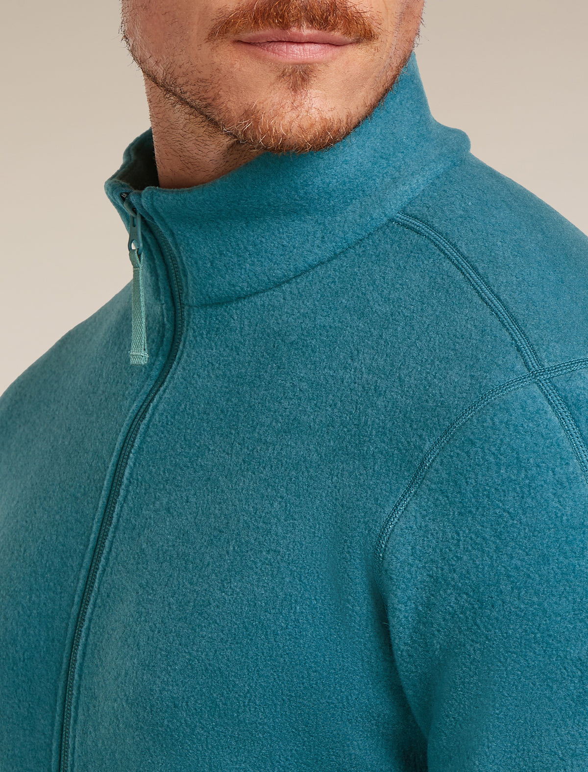 Men's Merino Blend 800 RealFleece™ Classic Pile Long Sleeve Zip Jacket Topaz - 4