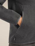 Women's Merino Blend 800 RealFleece™ Classic Pile Long Sleeve Zip Jacket Obsidian - 6