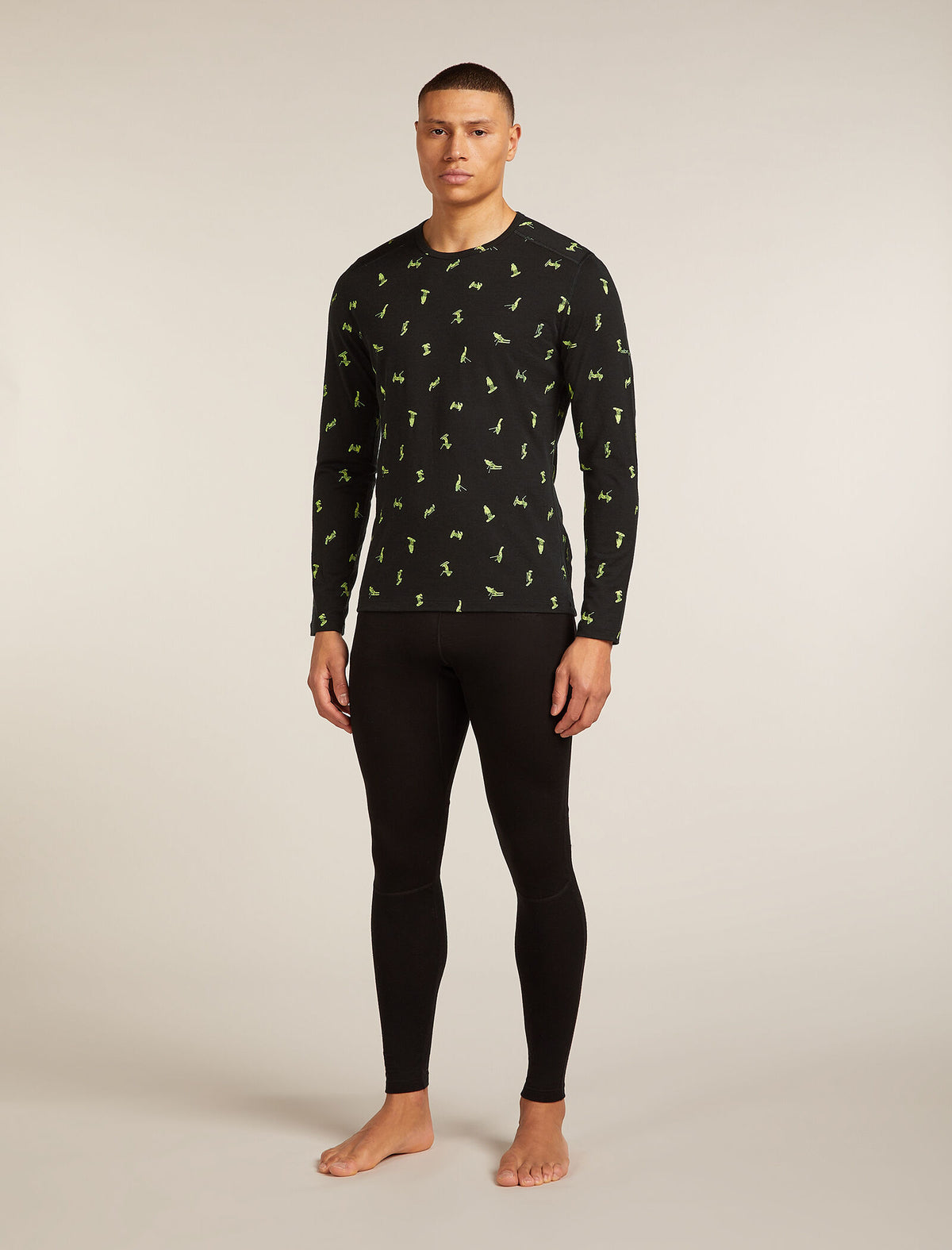 Men's Merino 200 Oasis Long Sleeve Crewe Thermal Top Snow Day  - 3