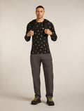 Men's Merino 200 Oasis Long Sleeve Crewe Thermal Top Snow Day  - 4