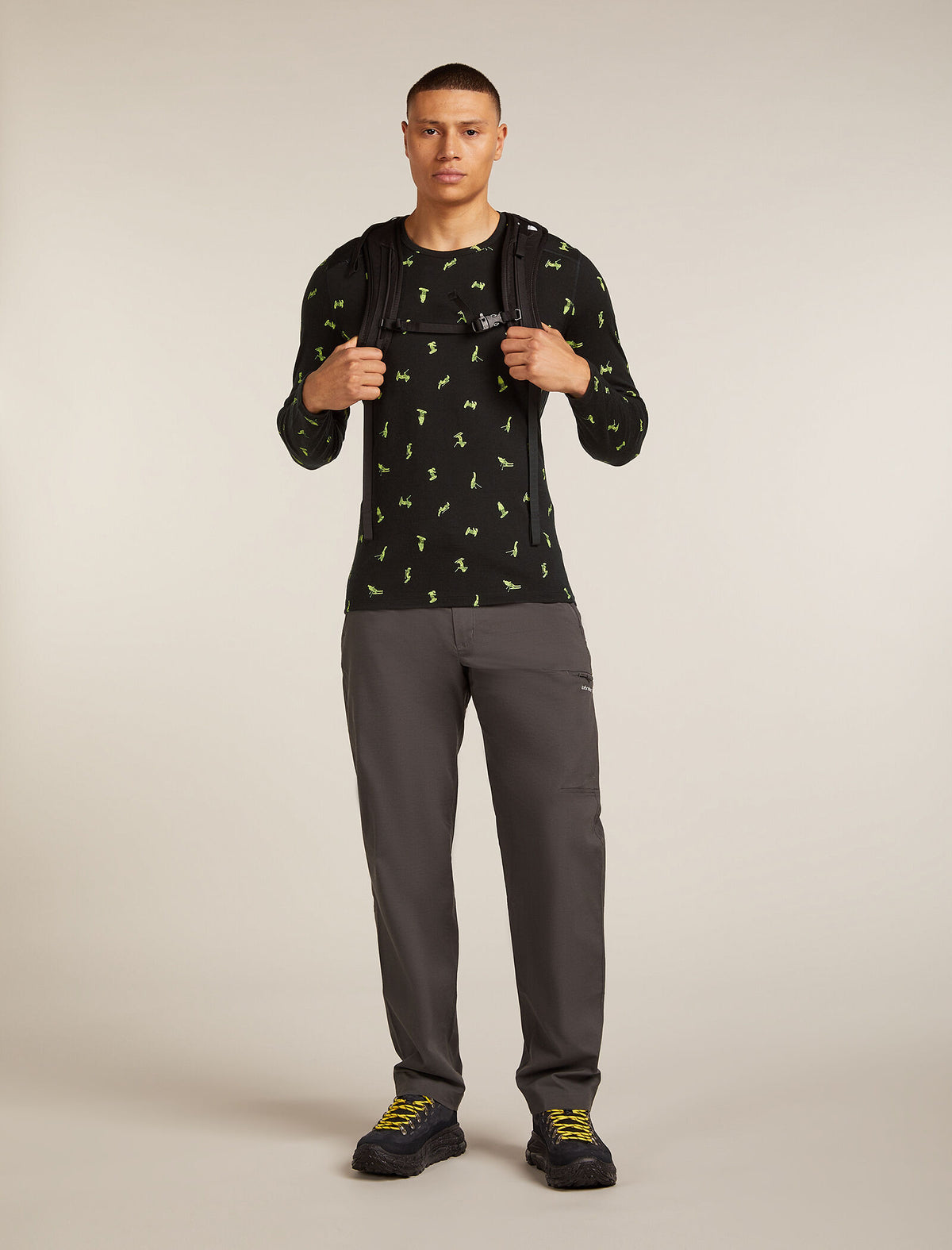 Men's Merino 200 Oasis Long Sleeve Crewe Thermal Top Snow Day  - 4