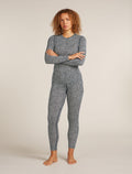 Merino 200 Oasis Leggings Thermal Flock Forms Midnight Navy/Snow - 3