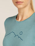 Women's Merino 200 Oasis Long Sleeve Crewe Thermal Top Rainer Ridge Hydro - 5