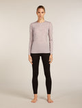 Women's Merino 200 Oasis Long Sleeve Crewe Thermal Top Flock Forms Summit/Snow - 3