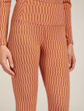 Women's Merino 260 Tech Vertex High Rise Thermal Leggings Snow Grid Trail/Acid Pink - 5