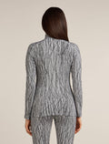 Women's Merino 260 Tech Vertex Long Sleeve Half Zip Thermal Top Delta Lines Snow/Black - 2