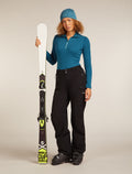 Women's Merino 260 Tech Vertex Long Sleeve Half Zip Thermal Top Snow Grid Topaz/Atlantis - 4