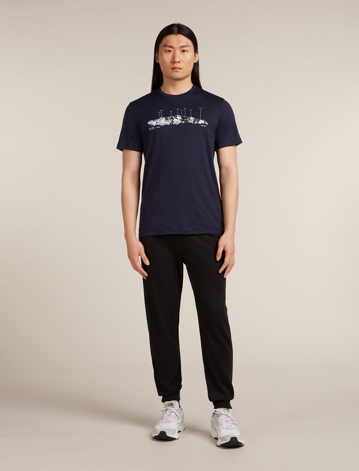 Men's Merino 150 Tech Lite Short Sleeve T-Shirt The Peaks Midnight Navy - 3