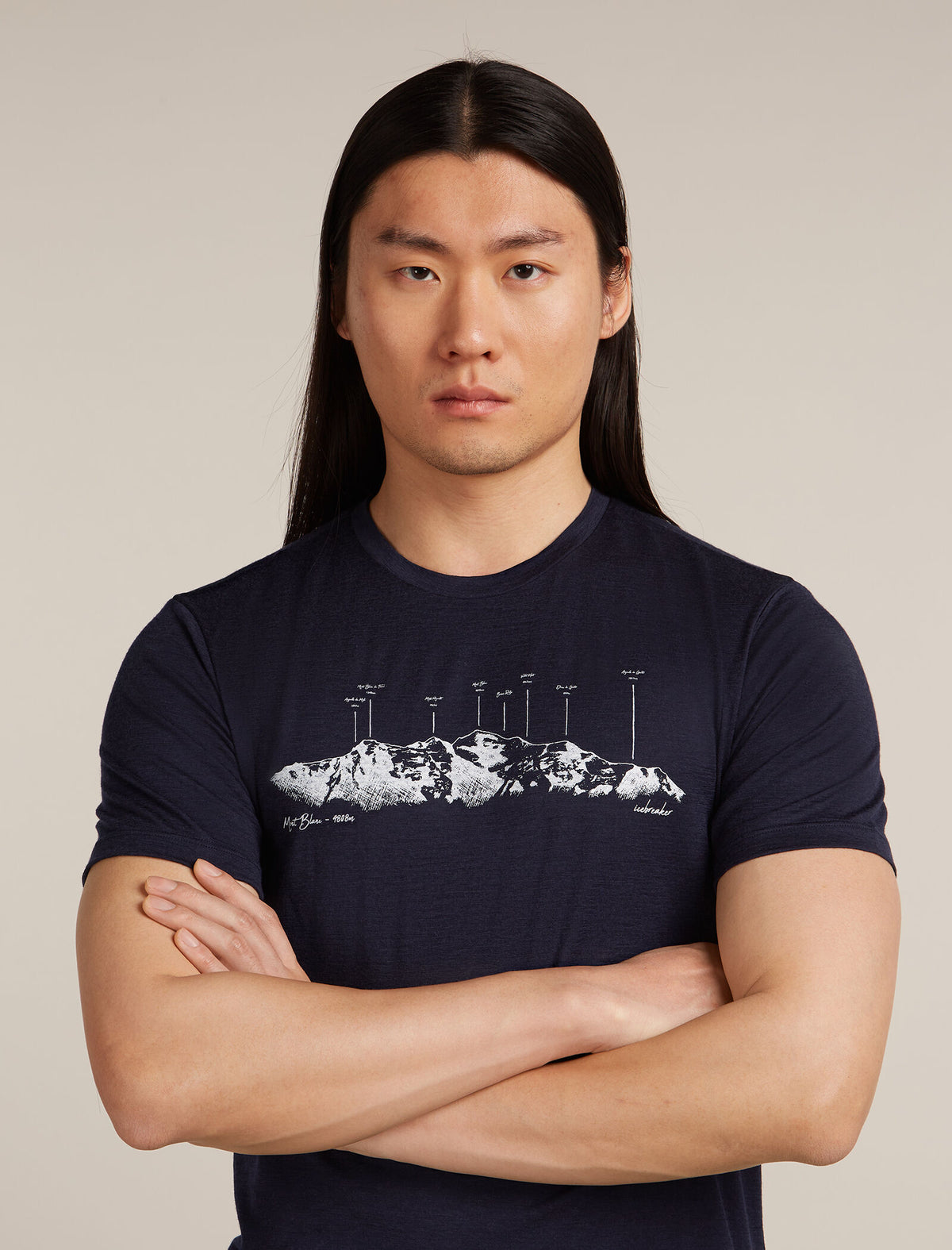 Men's Merino 150 Tech Lite Short Sleeve T-Shirt The Peaks Midnight Navy - 5