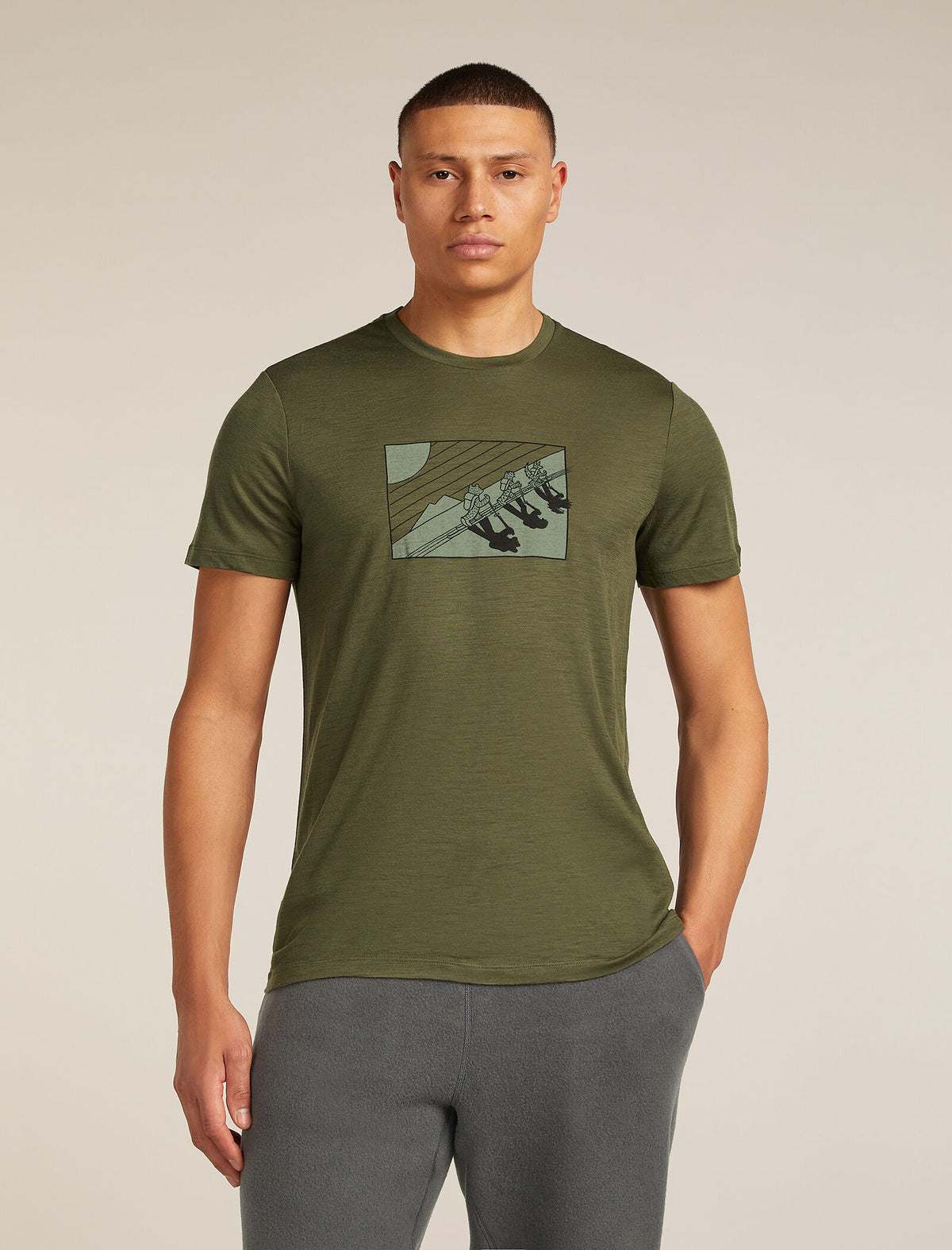 Men's Merino 150 Tech Lite Short Sleeve T-Shirt In The Wild Loden - 1