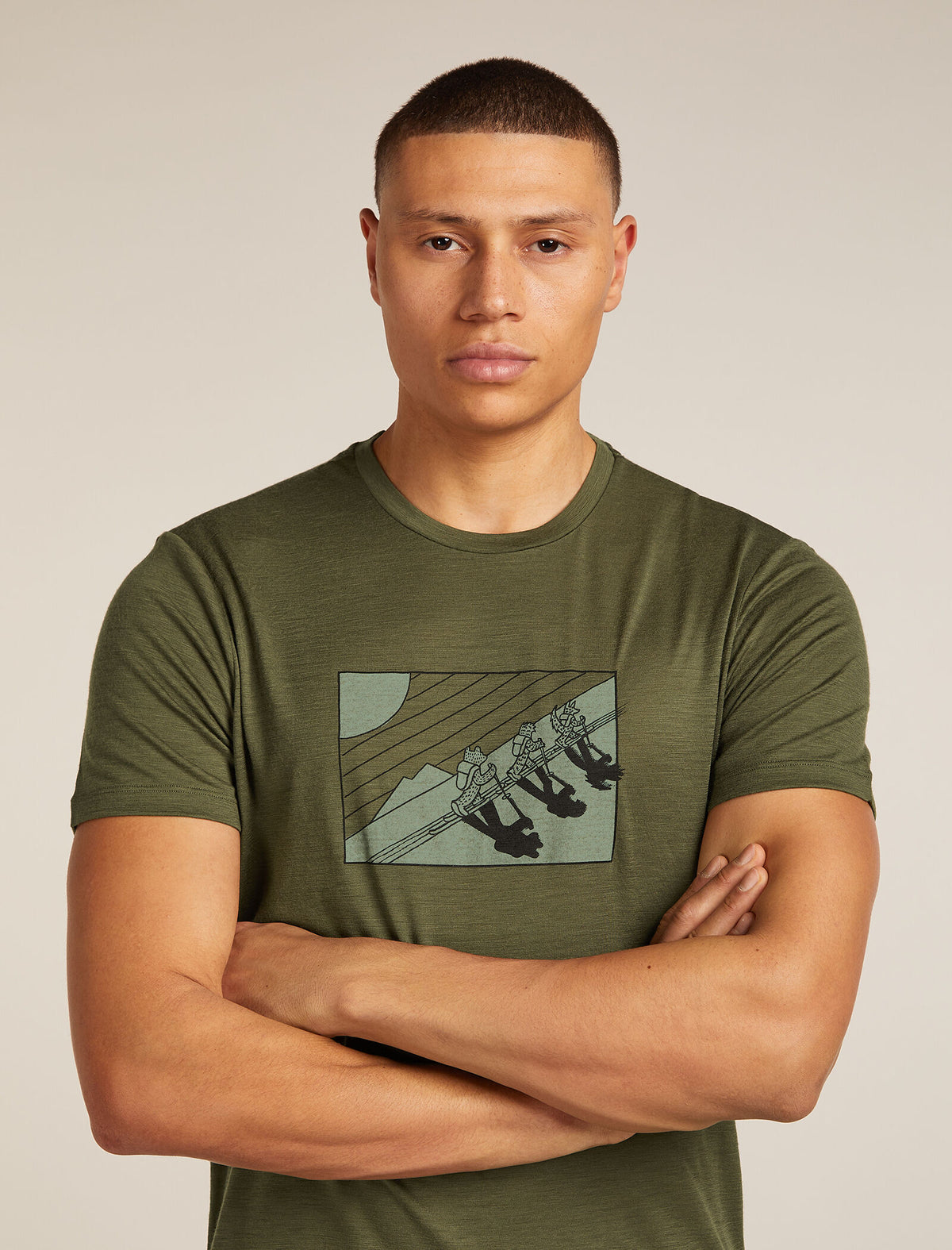 Men's Merino 150 Tech Lite Short Sleeve T-Shirt In The Wild Loden - 5