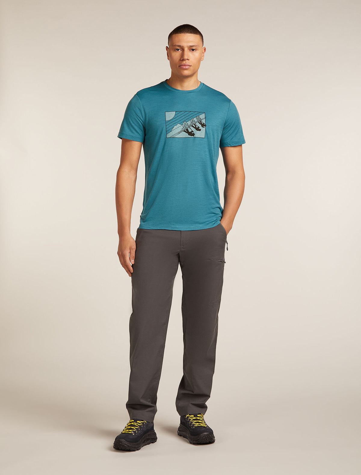 Men's Merino 150 Tech Lite Short Sleeve T-Shirt In The Wild Topaz - 3