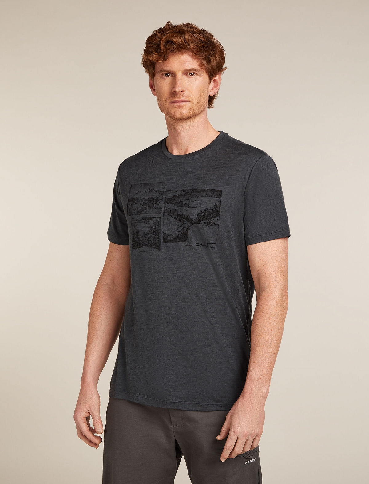 Men's Merino 150 Tech Lite Short Sleeve T-Shirt The Climb Obsidian - 1