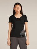 Women's Merino 150 Tech Lite Short Sleeve Scoop T-Shirt 30th Anniversary Black - 1