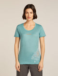 Women's Merino 150 Tech Lite Short Sleeve Scoop T-Shirt 30th Anniversary Hydro - 1