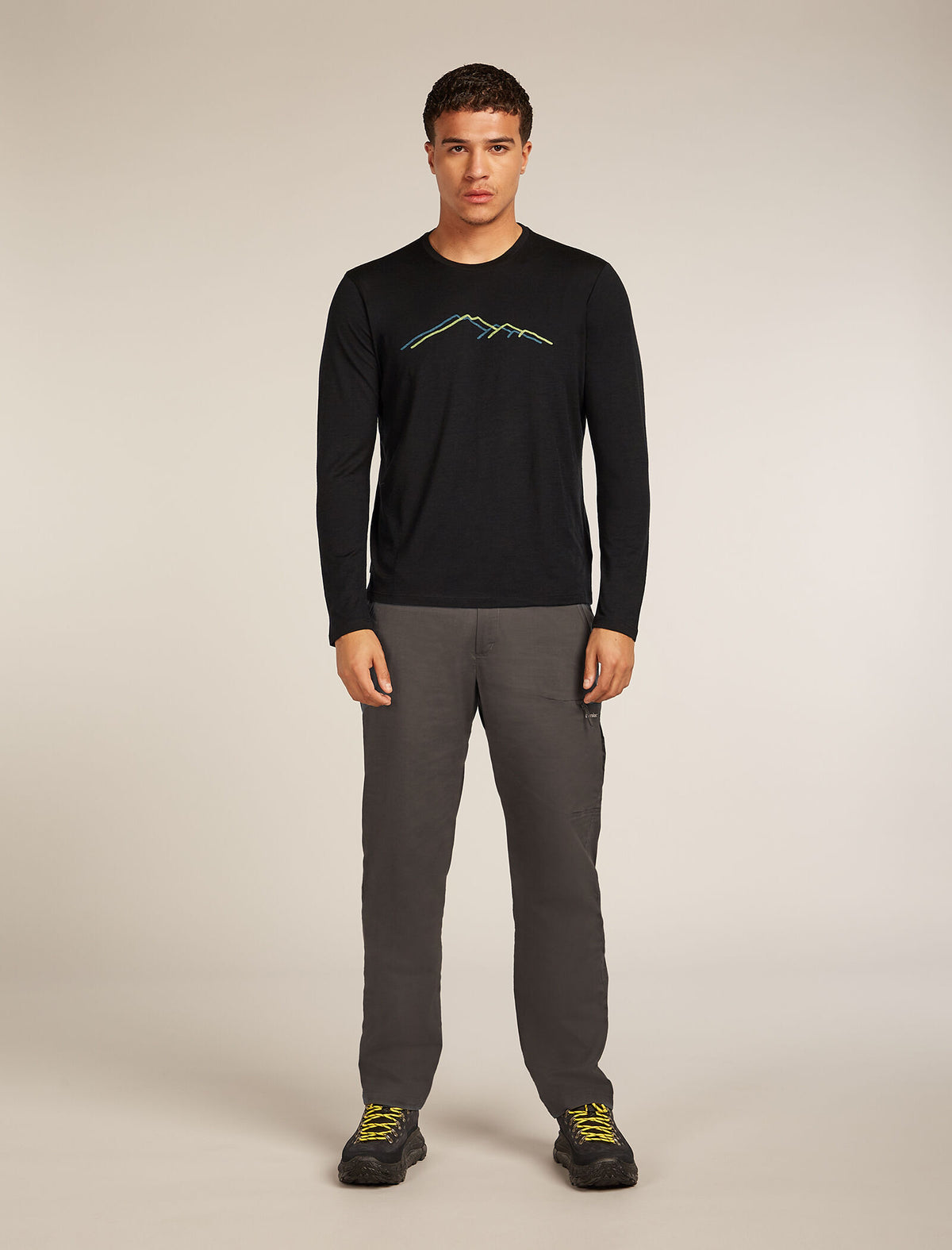 Men's Merino 150 Tech Lite Long Sleeve T-Shirt Rainer Ridge Black - 3
