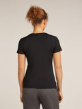 Women's Merino 150 Tech Lite Short Sleeve T-Shirt Snow Day Black - 2