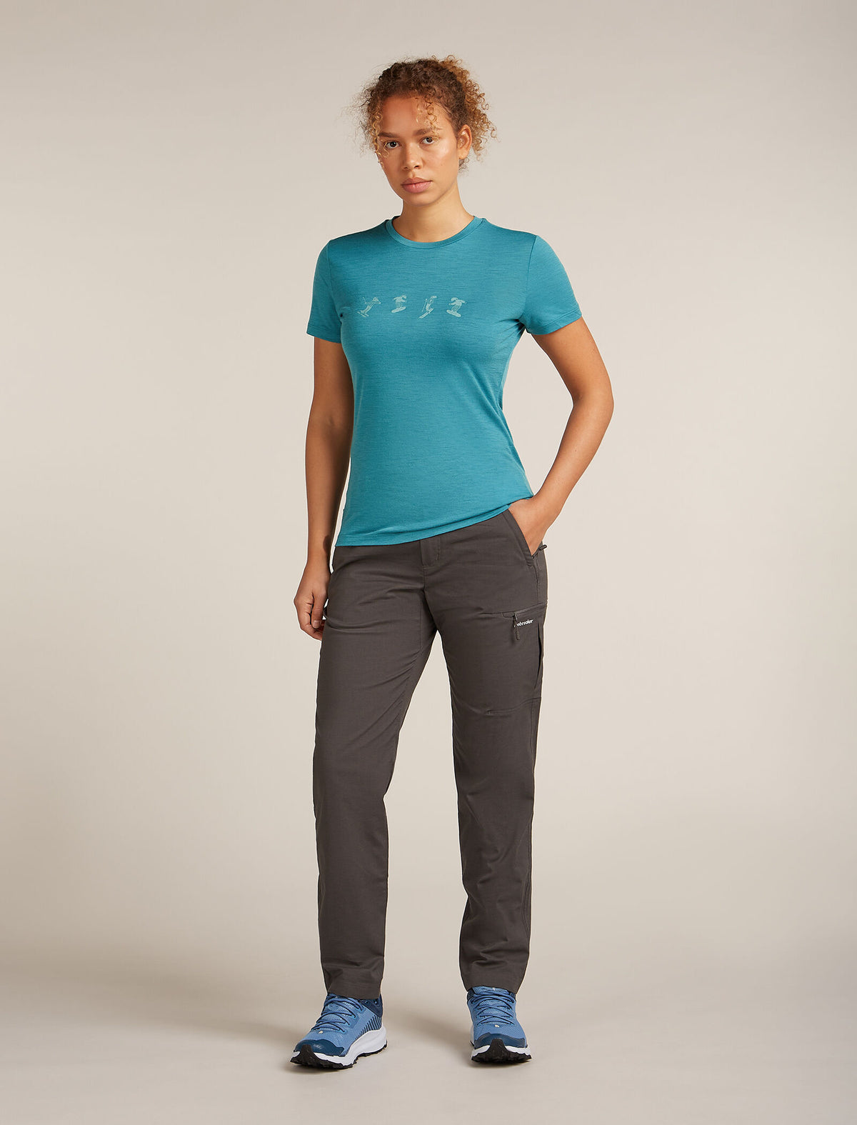 Women's Merino 150 Tech Lite Short Sleeve T-Shirt Snow Day Topaz - 3