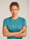 Women's Merino 150 Tech Lite Short Sleeve T-Shirt Snow Day Topaz - 5