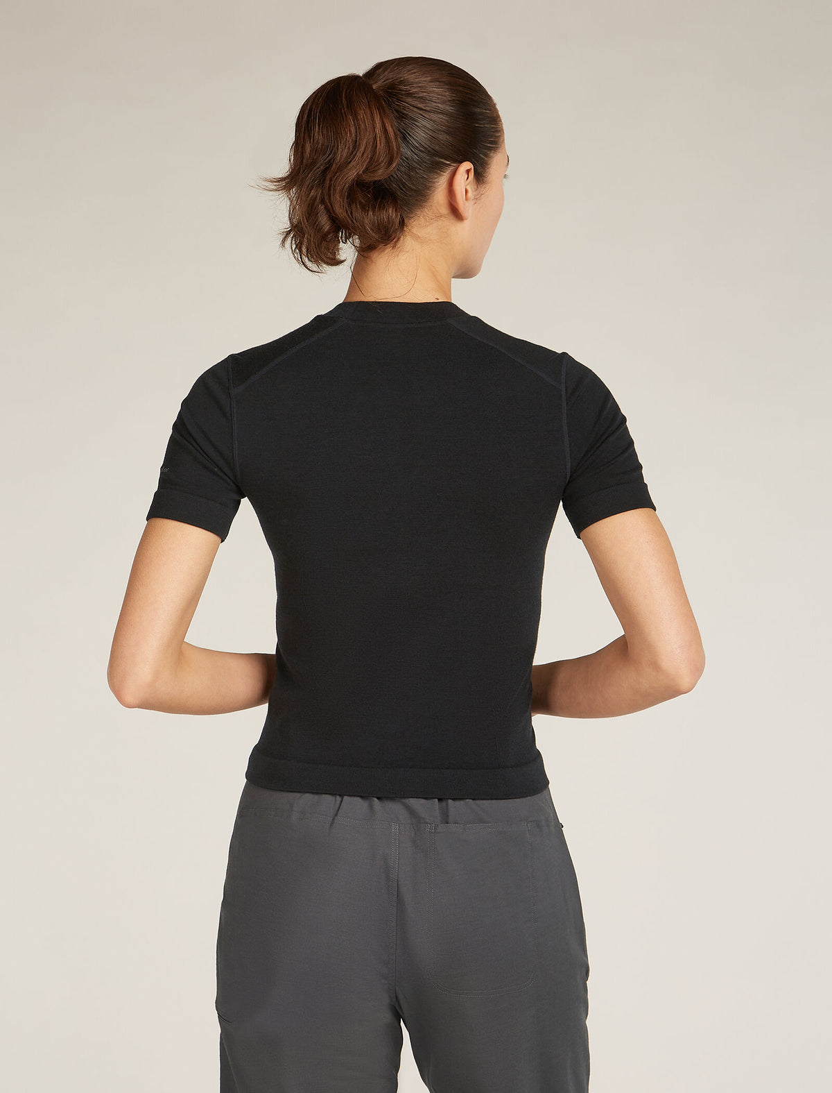 Women's Merino Blend 260 Seamless Rib Short Sleeve Mock Neck Thermal Top  - 2
