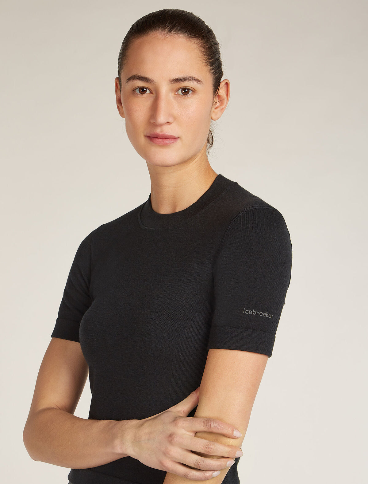 Women's Merino Blend 260 Seamless Rib Short Sleeve Mock Neck Thermal Top  - 5
