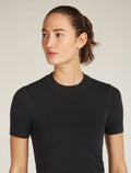 Women's Merino Blend 260 Seamless Rib Short Sleeve Mock Neck Thermal Top  - 6