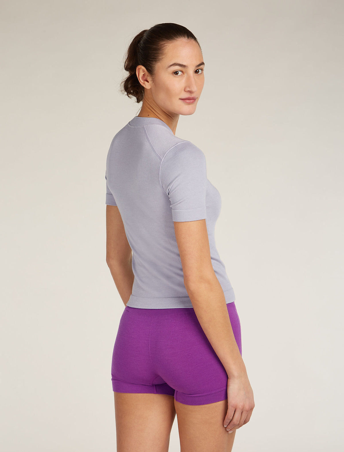 Women's Merino Blend 260 Seamless Rib Short Sleeve Mock Neck Thermal Top  - 2
