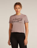 Women's Merino 150 Tech Lite Short Sleeve Crop T-Shirt The Climb Summit - 1