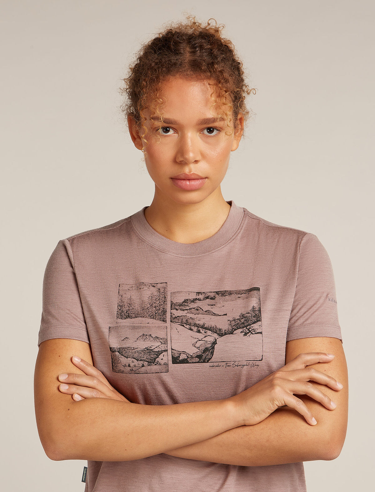 Women's Merino 150 Tech Lite Short Sleeve Crop T-Shirt The Climb Summit - 5