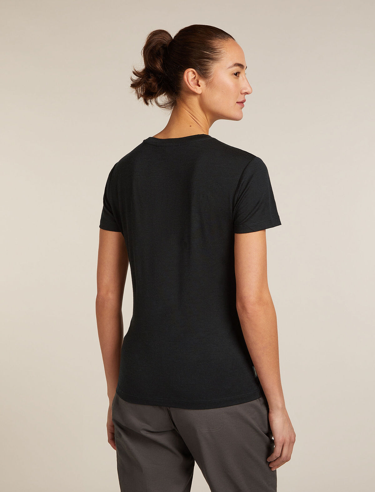 Women's Merino 150 Tech Lite Short Sleeve T-Shirt IB Wordmark Black - 2