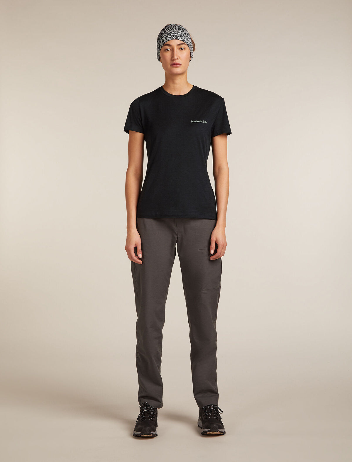 Women's Merino 150 Tech Lite Short Sleeve T-Shirt IB Wordmark Black - 4