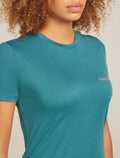 Women's Merino 150 Tech Lite Short Sleeve T-Shirt IB Wordmark Topaz - 6