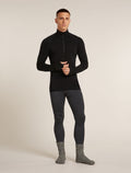 Men's Merino 200 ZoneKnit™ Long Sleeve Half Zip Thermal Top Black - 10