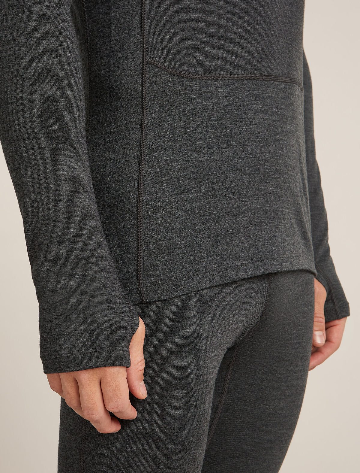 Men's Merino 260 ZoneKnit™ Long Sleeve Crewe Thermal Top Jet Heather - 8