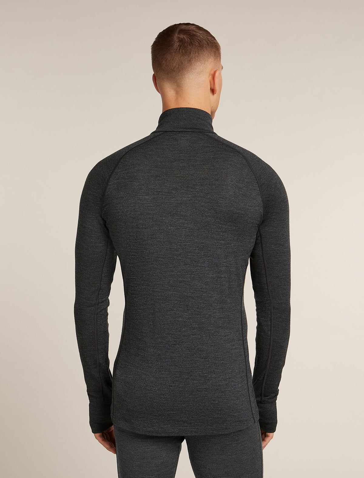 Men's Merino 260 ZoneKnit™ Long Sleeve Half Zip Thermal Top Jet Heather - 2