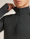 Men's Merino 260 ZoneKnit™ Long Sleeve Half Zip Thermal Top Jet Heather - 6