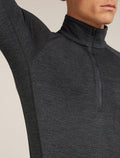 Men's Merino 260 ZoneKnit™ Long Sleeve Half Zip Thermal Top Jet Heather - 8