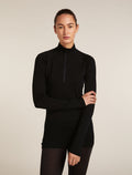 Women's Merino 200 ZoneKnit™ Long Sleeve Half Zip Thermal Top Black - 1