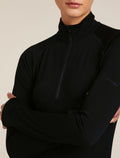 Women's Merino 200 ZoneKnit™ Long Sleeve Half Zip Thermal Top Black - 5