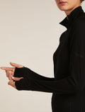 Women's Merino 200 ZoneKnit™ Long Sleeve Half Zip Thermal Top Black - 6